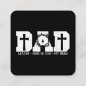 Gezegend Pap Papa Cross Christelijke Religieuze Va Vierkante Visitekaartje (Achterkant)