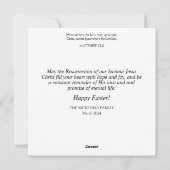 Gezegend Pasen Bloemen Lop Eared Bunny Feestdagenkaart (Achterkant)