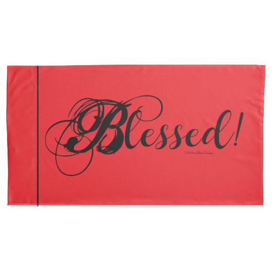 Gezegend! Pillow Case Set (Rood) Kussensloop (Voorkant-Links)
