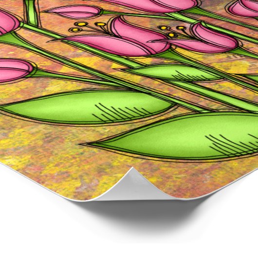 Gezegend positief denkend Poster met droogmiddel (Hoek)