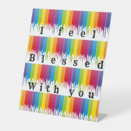 gezegend reclamebord met voetstuk