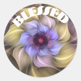 Gezegend Ronde Sticker