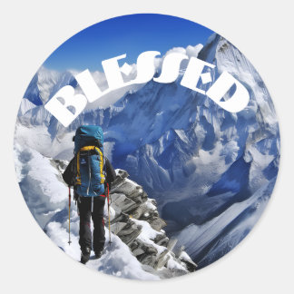 Gezegend Ronde Sticker
