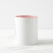 Gezegend roze waterverf aangepaste script tekst sc mok (Midden)