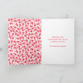 gezegend script | Opgevouwen vakantie Kaart (Binnen)