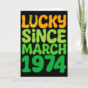 Gezegend sinds maart 1974 Verjaardag 50e St. Patri Kaart
