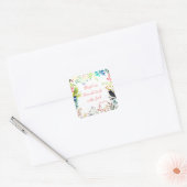 Gezegend Vierkante Sticker (Envelop)