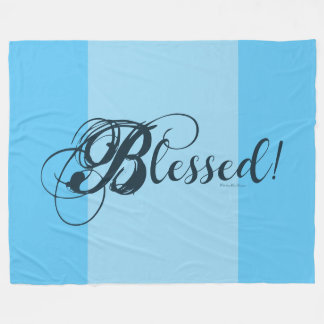 Gezegend! Vliesdeken (Blauw) Fleece Deken