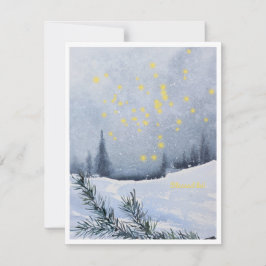 Gezegend zij waterverf winter feestdagenkaart
