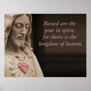 Gezegend zijn de armen in Geest Beatitudes Poster