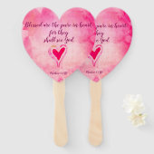 Gezegend zijn de pure harten - Matthew 5:8 Handwaaier (Voorkant en achterkant)