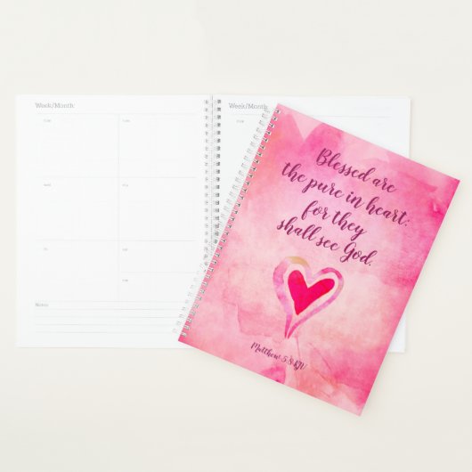 Gezegend zijn de pure harten - Matthew 5:8 Planner (Display)