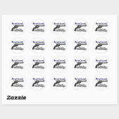 Gezegend zijn de voetgangers ronde sticker (Vel)