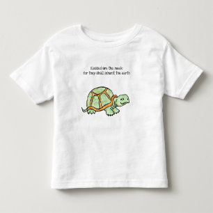 Gezegend zijn de Zachtmoedigen Schildpad Peuter T- Kinder Shirts
