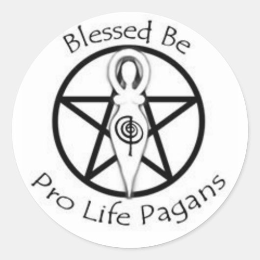 Gezegend zijn P.L.P. ronde sticker (Voorkant)
