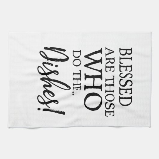 Gezegend zijn zij die de afwas doen ⎥ theedoek (Horizontaal)