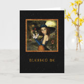 Gezegende BE - Cute Witch Star Sky Kaart (Gele Bloem)