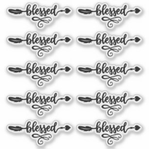 Gezegende Boho Hearts Arrow Stickers