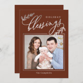 Gezegende Branch Vakantie Fotokaart Feestdagenkaart (Voorkant / Achterkant)