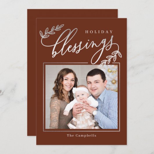 Gezegende Branch Vakantie Fotokaart Feestdagenkaart (Voorkant / Achterkant)