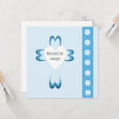 Gezegende doop Dank u, platte Kaart (Voorkant / Achterkant in situ)