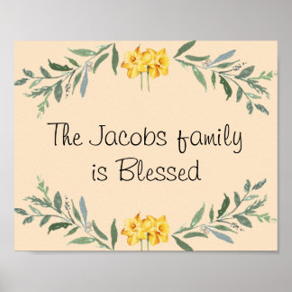Gezegende familienaam poster