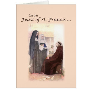 Gezegende Feest Day of St. Francis met St. Clare