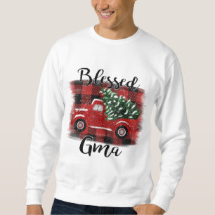 Gezegende Gma Red Truck Vintage kerstboom Trui