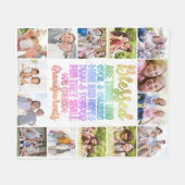 Gezegende Grootouders Fotocollage Fleece Deken (Voorkant (Horizontaal))