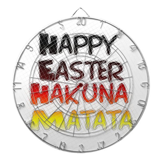 Gezegende Happy Paast Hakuna Matata Holiday Season Dartbord (Voorkant)