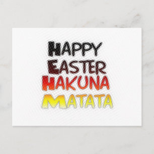 Gezegende Happy Paast Hakuna Matata Holiday Season Feestdagenkaart