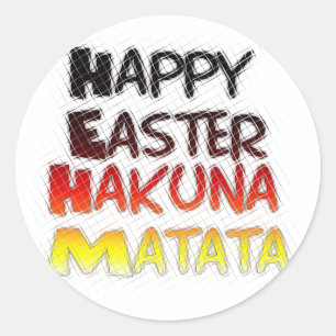 Gezegende Happy Paast Hakuna Matata Holiday Season Ronde Sticker