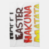 Gezegende Happy Paast Hakuna Matata Holiday Season Theedoek (Verticaal)