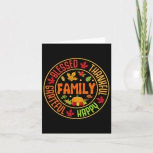 Gezegende Herfst Autumm Thanksgiving Vrouwen Famil Kaart