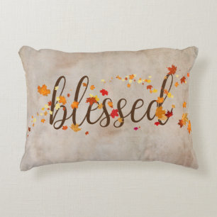 Gezegende herfst bladeren accent kussen