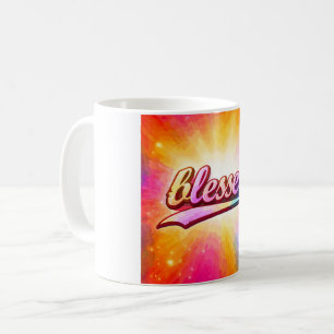 Gezegende Kleurrijke Typografie Inspirerend Koffiemok