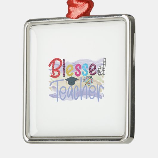 Gezegende leraar metalen ornament (Links)