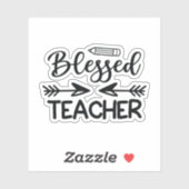 Gezegende leraar sticker (Vel)