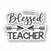 Gezegende leraar sticker (Voorkant)