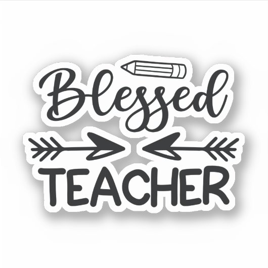 Gezegende leraar sticker (Voorkant)