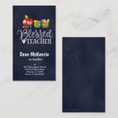 Gezegende leraar visitekaartje (Voorkant / Achterkant)