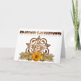Gezegende Lughnasadh Pagan Sabbat Greeting Kaart