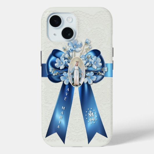 Gezegende Maagd Maria Bloemen Religieuze Bloemen Case-Mate iPhone Case (Achterkant)
