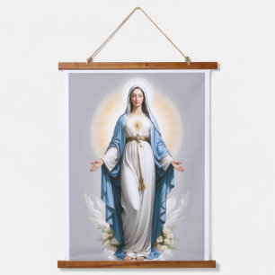 Gezegende Maagd Maria Christelijk Katholiek Hangend Wandkleed
