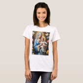 Gezegende Maagd Maria en Baby Jesus T-shirt (Voorkant volledig)