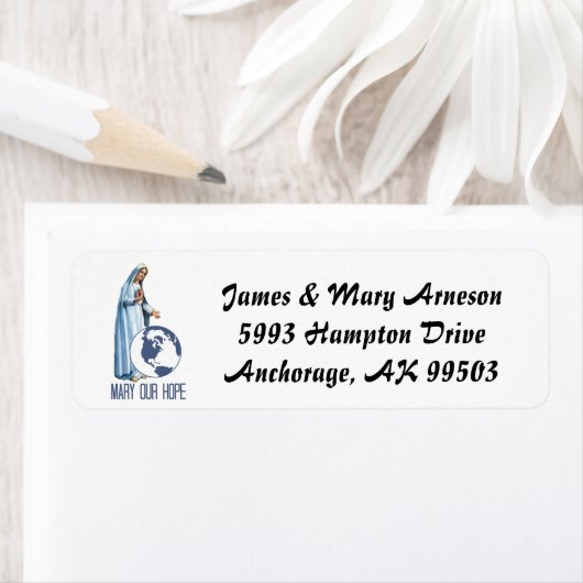 Gezegende Maagd Maria Fatima Onze Hoop Etiket (Insitu)