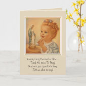 Gezegende Maagd Maria  Gedichtengebed Kaart (Gele Bloem)