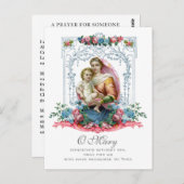 Gezegende Maagd Maria Jezus Katholiek Gebed Sympat Briefkaart (Voorkant / Achterkant)