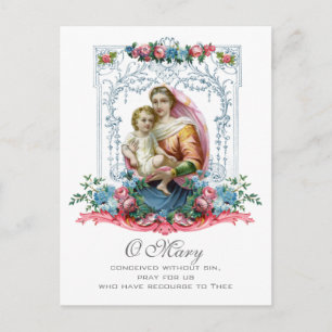 Gezegende Maagd Maria Jezus Katholiek Gebed Sympat Briefkaart