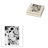 Gezegende Maagd Maria Jezus St. Jozef Kerstmis Rubberstempel (Gestempeld)